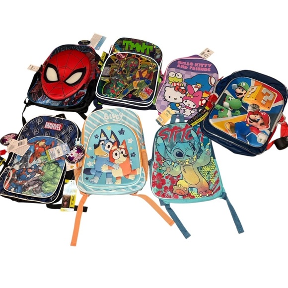 School Other - NEW! Kids Cartoon Character Backpack Boy Girl Backpacks